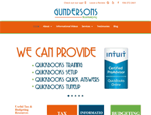 Tablet Screenshot of gundersonsbookkeeping.com